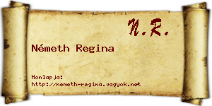 Németh Regina névjegykártya